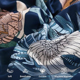 Luxudecor King Comforter Set 7 Pieces Bedding Sets, Navy Blue Floral Comforter and Sheet Set, Soft Microfiber Bed in a Bag for All Seasons (Navy Blue,104"x90") Luxudecor