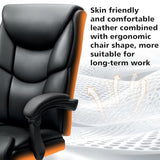 WAILOR 400lbs Office Chair with Foot Rest, Reclining Big and Tall Office Chair with Lumbar Support Spring Cushion, High Back PU Leather Computer Chair,Comfy Desk Chair for Home Office WAILOR