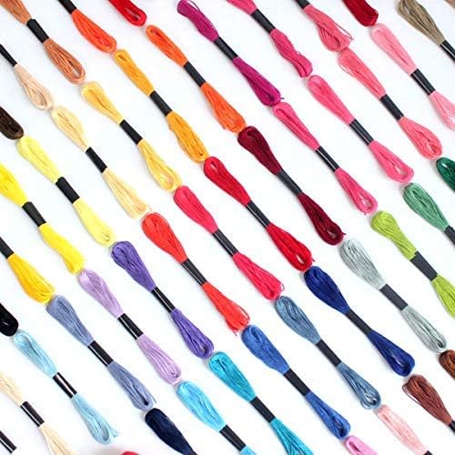 Vilihkc Rainbow Color Embroidery Floss 447 Skeins Per Pack with Cotton for Cross Stitch Threads Bracelet Yarn Craft Floss Embroidery Floss Set Vilihkc