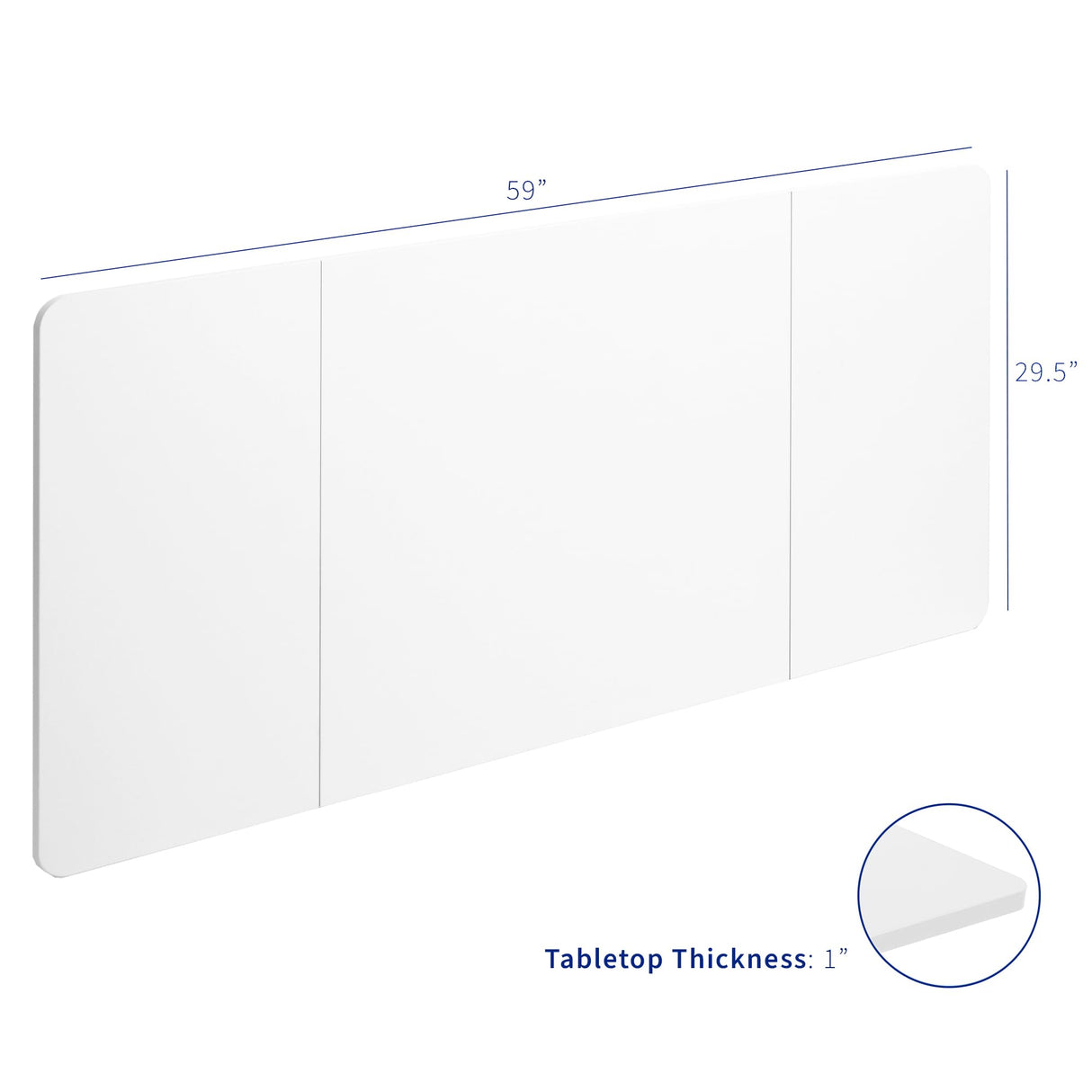 VIVO Universal 60 x 30 inch Table Top for Standard and Sit to Stand Height Adjustable Home and Office Desk Frames, White Desktop, DESK-TOP60-30W VIVO