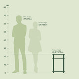 Furinno Just 3-Tier Turn-N-Tube End Table / Side Table / Night Stand / Bedside Table with Plastic Poles, 1-Pack, Americano/Black Furinno