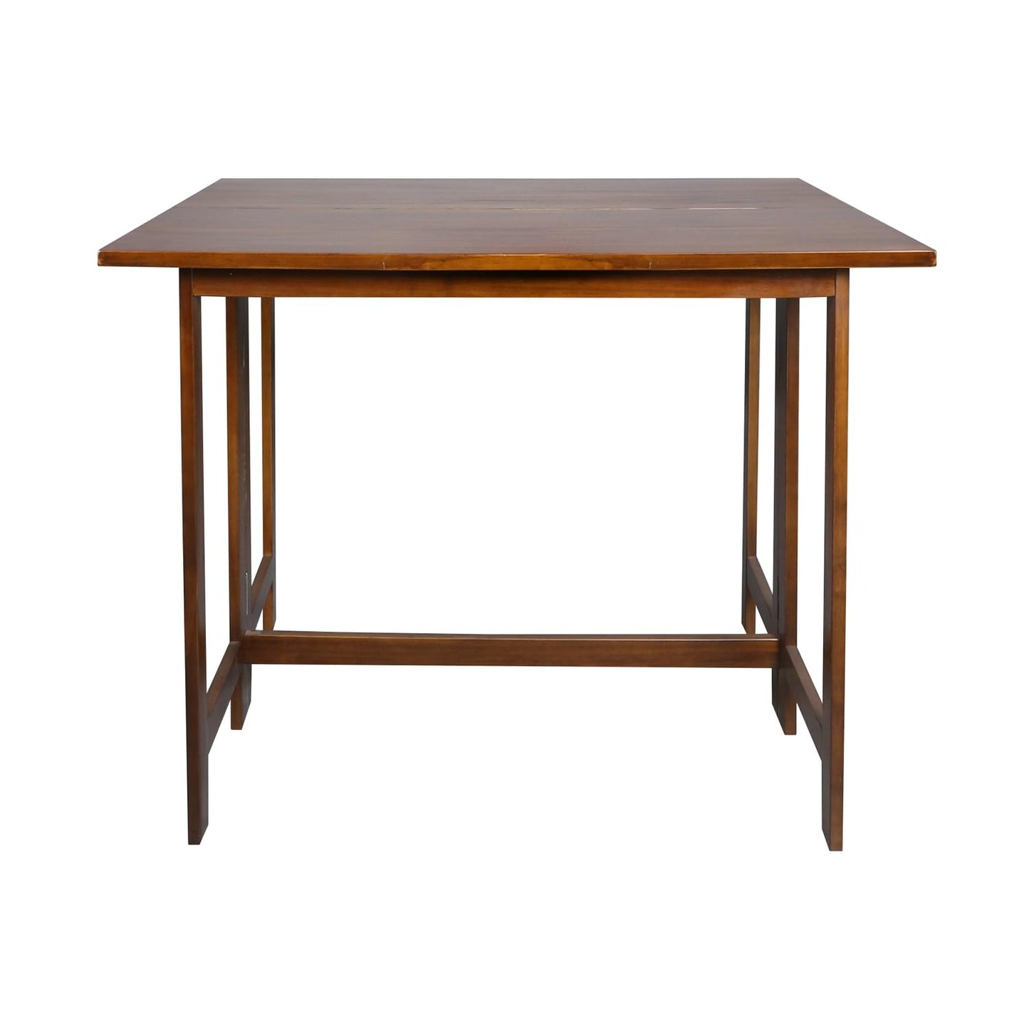 Casual Home Solid Wood Folding Convertible Dining Console Table, 40" W x 28" D x 30" H, Warm Brown