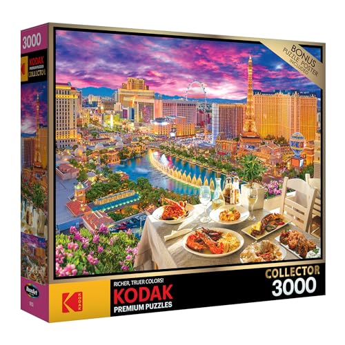 RoseArt - Kodak Premium - La Vida Las Vegas - 3000 Piece Jigsaw Puzzle for Adults RoseArt