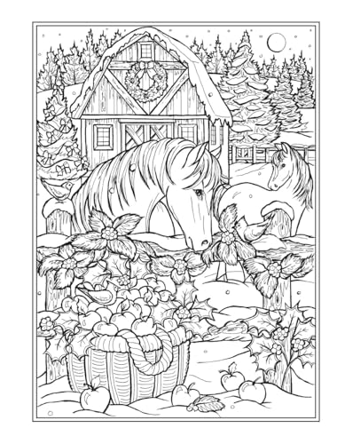 Creative Haven Home for the Holidays Coloring Book (Adult Coloring Books: Christmas) WoodArtSupply