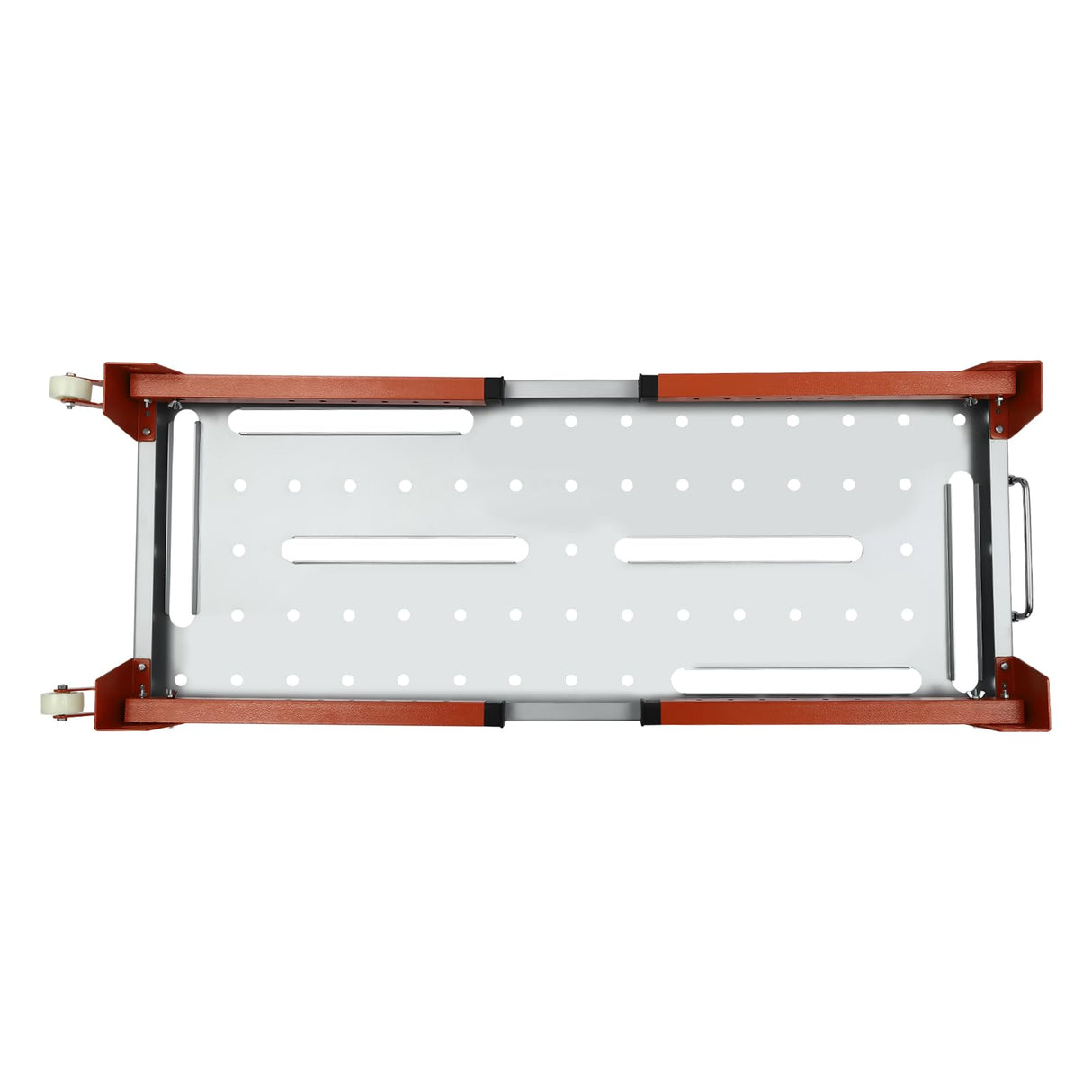 PDTHADP 46" x 18" Welding Table 1000 Lbs Portable Welding Table with 4 Foldable Feet and 2 Nylon Casters Adjustable Welding Cart with 2-Tires Storage Board for Hitting Staining Drilling PDTHADP