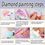 SULUNMO Diamond Art Bookmarks Kits for Adults,DIY Small Diamond Painting Bookmark, 5D Diamonds Dot Craft Making for Book Lovers(3Pcs Kaleidoscope-7) Sulunmo