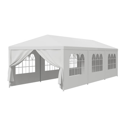 LEMY 10 X 30 Outdoor Wedding Party Tent Camping Shelter Gazebo Canopy with Removable Sidewalls Easy Set Gazebo BBQ Pavilion Canopy Cater Events