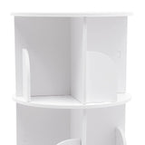 3-Tier Rotating White Display Bookcase for Kids and Adults Kathring