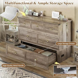 AMERLIFE Queen Size Murphy Bed, Farmhouse Wooden Cabinet with Charging Station and Storage Drawer for Bedroom/Office/Guest Room, Grey Oak AMERLIFE