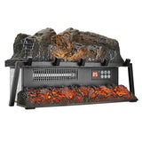 VEVOR 23 Inch Electric Fireplace Log Heater, Fireplace Insert with Crackling Sound, Remote Control, 5 Flame Brightness Levels, Thermostat, Timer, Overheat Protection, for Home Decor, Black VEVOR