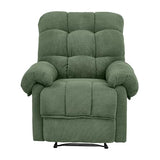 KEIKI Recliner Chair, Upholstered Nursery Rocker Reclining Chair with Side Pocket, Single Sofa Armchair for Living Room, Bedroom, Nursing, Reading, Army Green