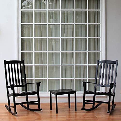 Cambridge Casual Bentley Outdoor Porch Rocking Chair for Patio Furniture, Solid Wood, Black Cambridge Casual