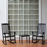 Cambridge Casual Bentley Outdoor Porch Rocking Chair for Patio Furniture, Solid Wood, Black Cambridge Casual