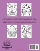 Cupcake Coloring Book for Kids Bold and Easy: 50 Fun Cupcake Coloring Pages for Kids ages 4-8 WoodArtSupply