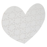 Set of 12 Heart Shaped Blank Jigsaw Puzzles to Draw On for Valentine’s, DIY Crafts (9 x 6 in, 40 Pieces Each) Bright Creations