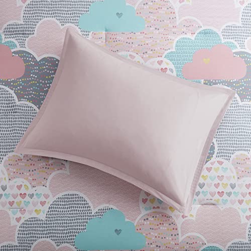 Intelligent Design Kids Comforter Vibrant Fun and Playful Unicorn Print Down Alternative All Season Children Bedding-Set, Girls Bedroom Décor, Twin/Twin XL, Cloud Pink with 2 dec pillows Intelligent Design