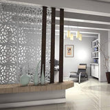 Stepstall Hanging Room Divider Made of Environmentally PVC, 12 PCS Room Divider Partitions Panel Screen for Decorating Bedroom, Dining, Study and Sitting-Room, Hotel, Bar and Restaurant（White） Stepstall
