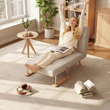 3 in 1 convertible sleeper sofa bed - Portable Rollaway Guest Bed Space-Saving Foldable Design for Easy Storage Futon Chair with 6-Level Adjustable Backrest for Guest Room Apartment Dorm, Cream Beige TIMBERKNOWS