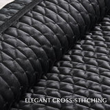 EverGrace Luxury Velvet Quilt Bedding Set King Size 3 Pieces with Pillow Shams, Soft Cross-Stitch Velvet Comforter Set, Lightweight Coverlet Bedspread for All Seasons, Black EverGrace