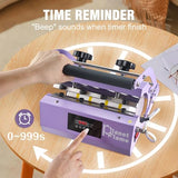 PlanetFlame Tumbler Heat Press Machine 110V Tumbler Mug Press for 30oz 20oz 16oz Sublimation Straight Skinny Tumblers Glass Jar Cans & 11-15oz Mugs, DIY Cup Heat Press Transfer Print, Purple PlanetFlame