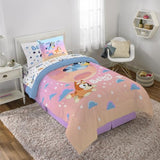 Jay Franco Bluey & Bingo Twin Comforter Set - 5 Piece Bed Set Includes Sheet Set & Pillow Covers - Super Soft Clouds & Stars Kids Bedding Jay Franco