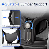 marrap Ergonomic Office Chair, Mesh Seat Cushion with 3D Armrests and 3D Headrest, Adjustable Lumbar Support with 90-120° Rocking Function, SGS Class 4 Gas Clylinder, Black marrap