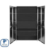 Heavy-Duty Commercial UltraHD Storage Cabinet (Satin Graphite Black, 48" W x 24" D x 72" H) WoodArtSupply