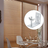 Sumnacon Shade L Brackets 8 Pcs Mounting L Bracket with Wingnut for Woven Wood Bamboo Roman Shade Metal L Shade Brackets for Inside,Ceiling or Wall Mount Silver L Blind Brackets for Home Sumnacon