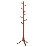 VASAGLE Solid Wood Coat Rack, Free Standing Coat Rack, Tree-Shaped Coat Rack with 8 Hooks, 3 Height Options, for Clothes, Hats, Bags, for Living VASAGLE