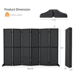 Bonnlo 4/6 Panel Pegboard Freestanding, 5 FT Portable Display Board Organizer for Craft Show Jewelry, Wooden Folding Privacy Screen Room Divider (Black, 6 Panel with Base) Bonnlo