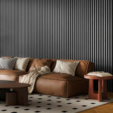 Art3d 2-Pack 108" x 12" Acoustic Wood Panels for Wall, Soundproof Wood Slat Panel for Wall and Ceiling, 3D Fluted Sound Absorbing Paneling for Interior Wall Decor, Living Room, Bedroom - Smoky Oak Art3d