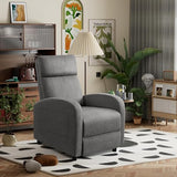 Furniwell Massage Recliner Chair for Living Room Adjustable Fabric Reclining Chair Home Theater Seating Modern Winback Single Sofa for Adults with Footrest (Gray) Furniwell
