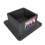 USA-Made 4x4 Post Base Bracket Anchor – Never Rust or Stain - Durable Plastic Deck Post Skirt Flange Cover for Wood Posts - Strong Handrail Base, Brackets, and Anchor Support (1 Pack) bullke