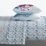 Jay Franco Kids Sheet Set with Fitted, Flat Sheets & Pillow Cover - Ultra-Soft Bedding with Pillowcase for Room Decor, Multi - Spidey & Friends, 4 Piece Queen Jay Franco