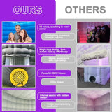 CZGBRO Inflatable Photo Booth, Portable Photo Booth Enclosure Tent for Weddings Parties Events Birthday Shows Bars, 8 Pieces of Inflatable Props(Black, 10'x10'x9', 2 Doors) CZGBRO