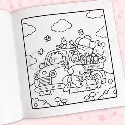 Cozy Cuties: Coloring Book for Adults and Kids (Cozy Spaces Coloring) WoodArtSupply