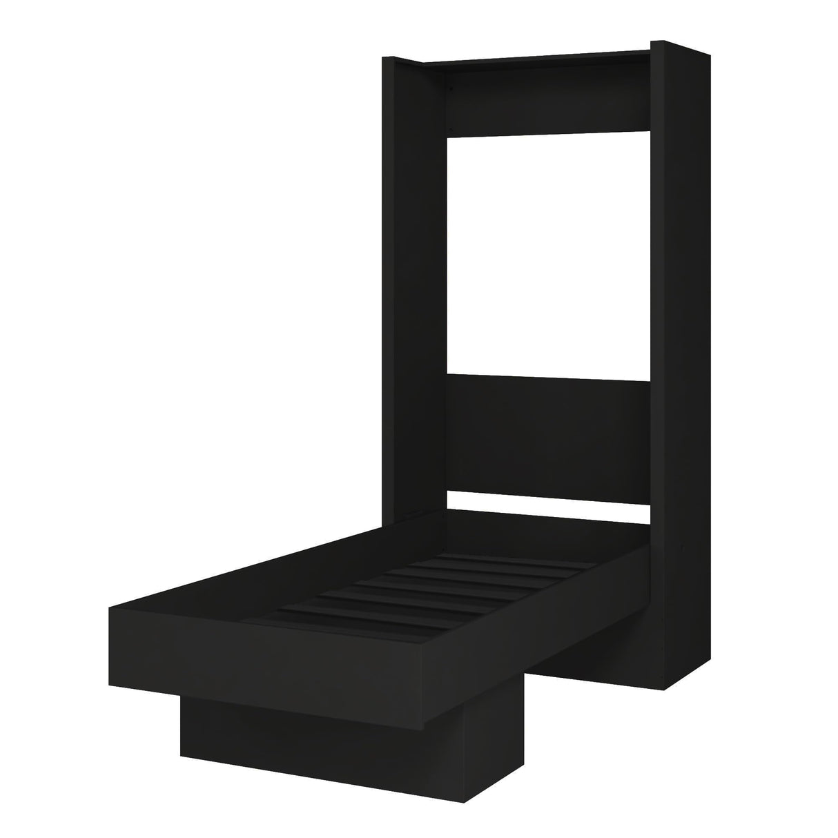 Oakland Living Easy-Lift Twin Murphy Wall Bed in Black with Shelf Oakland Living