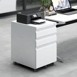 Allouncer 3 Drawer Filing Cabinet with Lock, File Cabinets for Home Office, Locking File Cabinet, Under Desk Mobile File Cabinet for A4-Size/Letter-Size/Legal-Size, White Allouncer