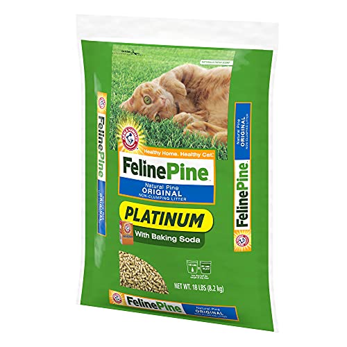 Feline Pine Platinum Non-Clumping Cat Litter 18lb. Arm & Hammer