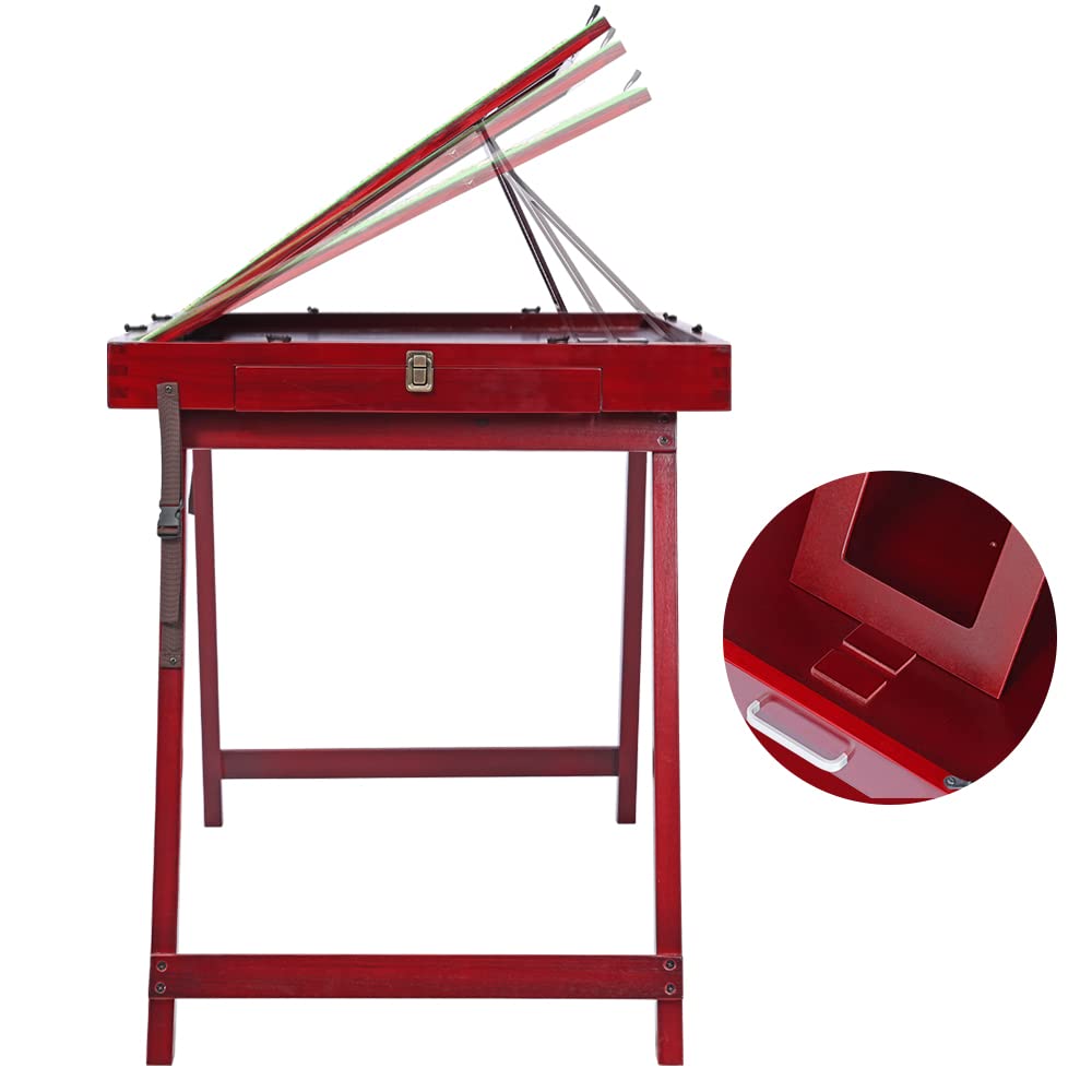 Kcelarec Wooden Jigsaw Table Puzzle Table with2 Drawers for Adults, Tilting Table Board for Games, Gift for Puzzle Amateur, Folding Tilting Table for 1000 Pieces Puzzles Kcelarec