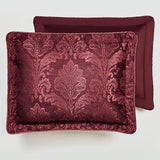 Touch of Class Camelot Luxury Bedding | Robust Burgundy | Matte Satin Damask on Richly Textured Jacquard-Woven Chenille | Designed 3 Piece Set Includes King Quilted Bedspread and 2 King Shams Touch of Class