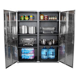 Seville Classics UltraHD Solid Steel Lockable Metal Storage Cabinet Locker Organizer w/Adjustable Shelves for Garage, Warehouse, Office, Classroom, Seville Classics