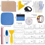 67 Pcs Sublimation Shirts Tool Kits for Vinyl Alignment,Portable Pad for Ironing,T-Shirt Rulers Guide and Teflon Sheet for Cricut Heat Press HTV Vinyl Center Designs,Craft Sewing Accessories DNSGOOR