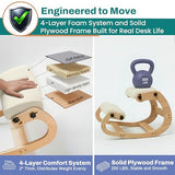 NYPOT Ergonomic Kneeling Chair with Adjustable Seats - Knee Chair for Posture Correction & Kneel Rocking Stool for Desk - Back Pain Relief for Home and Office, Supports 250 pounds - 5 Years Warranty NYPOT