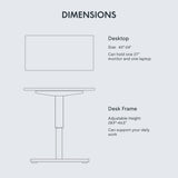 FLEXISPOT EN1 Whole-Piece Standing Desk Electric Stand Up Desk Workstation 40 x 24 Inches Desktop Ergonomic Height Adjustable (White Frame + 40" White Desktop) FLEXISPOT