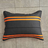 Flysheep Boho Striped Halloween Bed in a Bag 6 Pieces Twin Size, Ombre Bright Orange Stripes on Black Comforter Sheet Set (1 Comforter, 1 Flat Sheet, 1 Fitted Sheet, 2 Pillow Shams, 1 Pillowcase) Flysheep