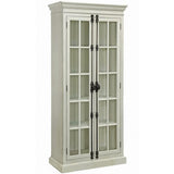 Coaster Furniture 2-Door Curio Cabinet Antique White and Clear 910187 Coaster Home Furnishings