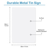 Ayifan 4-Pack White Blank Sign,Blank Metal Tin Sign,12" x 8" Rustic Style for Home Decor, Business Use, Indoor Outdoor Ayifan