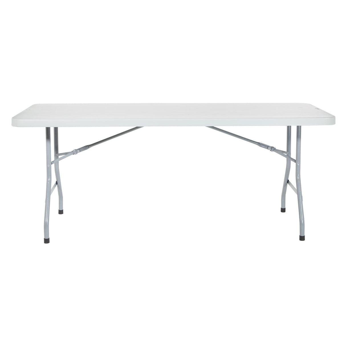 Office Star Resin Multipurpose Rectangle Folding Table for Indoor or Outdoor Use, 6 Feet Light Gray Office Star Products
