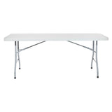 Office Star Resin Multipurpose Rectangle Folding Table for Indoor or Outdoor Use, 6 Feet Light Gray Office Star Products